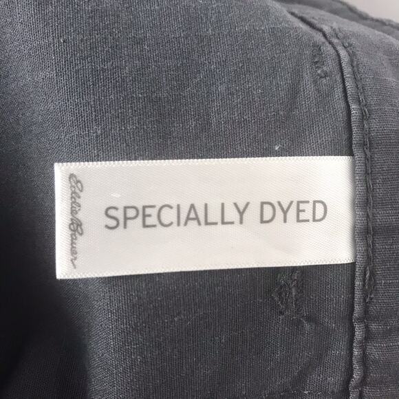 Eddie Bauer Canvas Pants Crop Tapered Mid Rise Dark Gray Pockets Hiking Size 6 - Picture 8 of 9